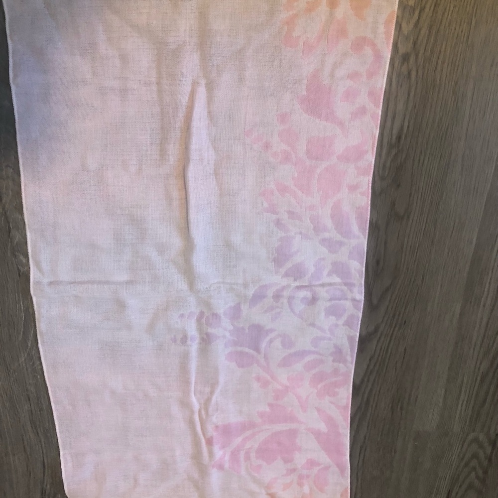 Pink & Lavender Floral Ombre Scarf NWOT